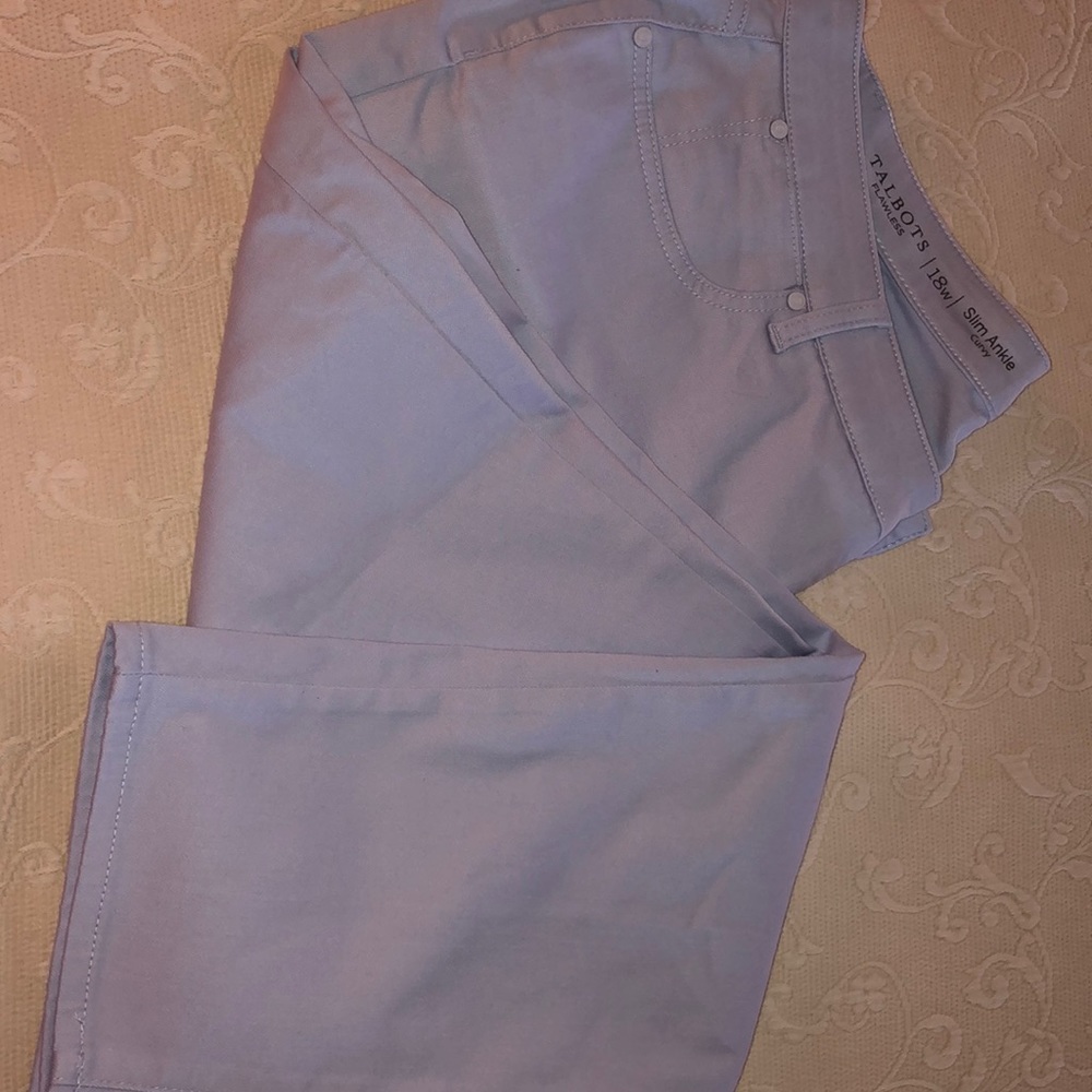 Talbots Slim Ankle Icy Blue pants